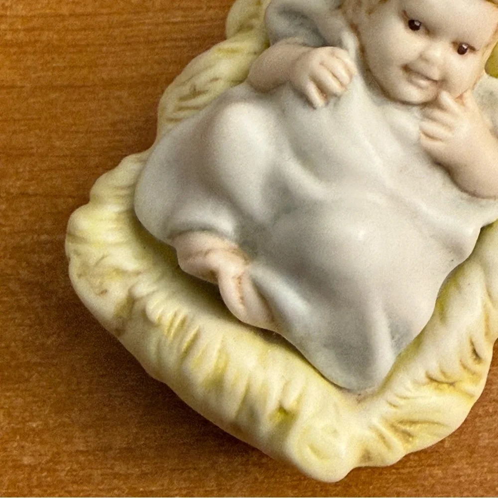 Vintage baby Jesus in manger nativity‎ figuring